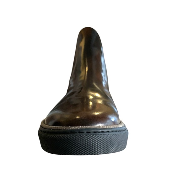 BRUNELLO CUCINELLI Monili Brown Leather Crystal Chelsea Boots - Picture 8 of 10